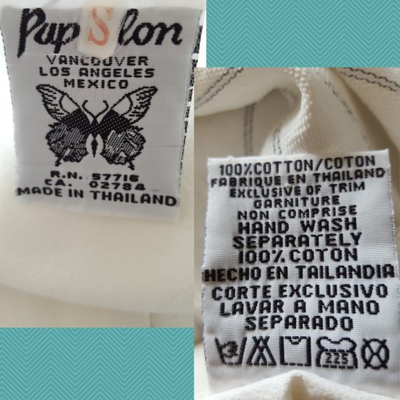 Papillon Ivory Gold Floral Embroidered Button Front Shirt - Picture 4 of 4